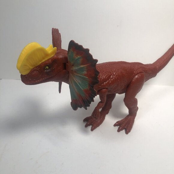 Jurassic World Mattel 14" Basic Dilophosaurus Orange - Rare - Dinosaur Figure - Picture 3 of 9